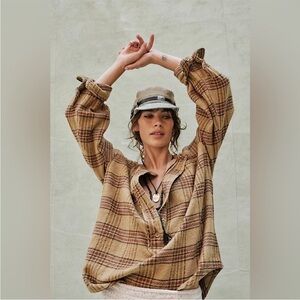 NWT Free People We The Free Perfect In Plaid Pullover